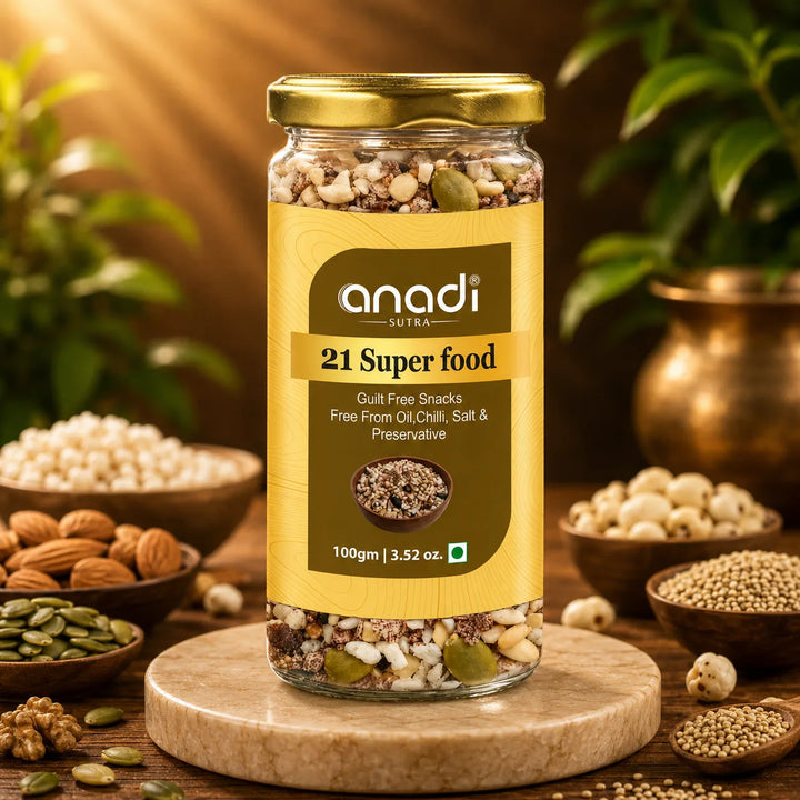 ancdl Sutra 21 Super Food jar, 100 g, with mixed superfood grains inside