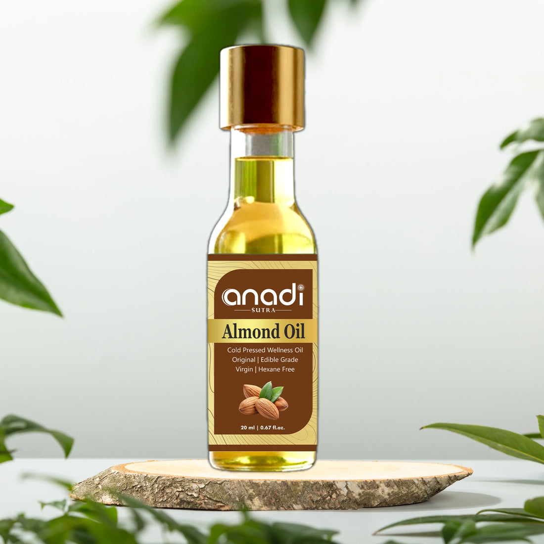 Almond Oil 20 ml | Pure Cold Crushed Oil | Thicker & Unrefined