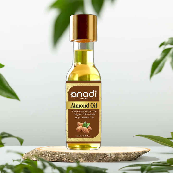 Almond Oil 20 ml | Pure Cold Crushed Oil | Thicker & Unrefined