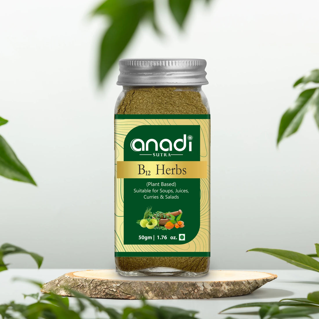 B12 Herbs 50 gm | Daily dose of essential Vitamin B12 | 100% plant-based sources | Add this to smoothies, juices or Mix into soups, dals, or khichdi