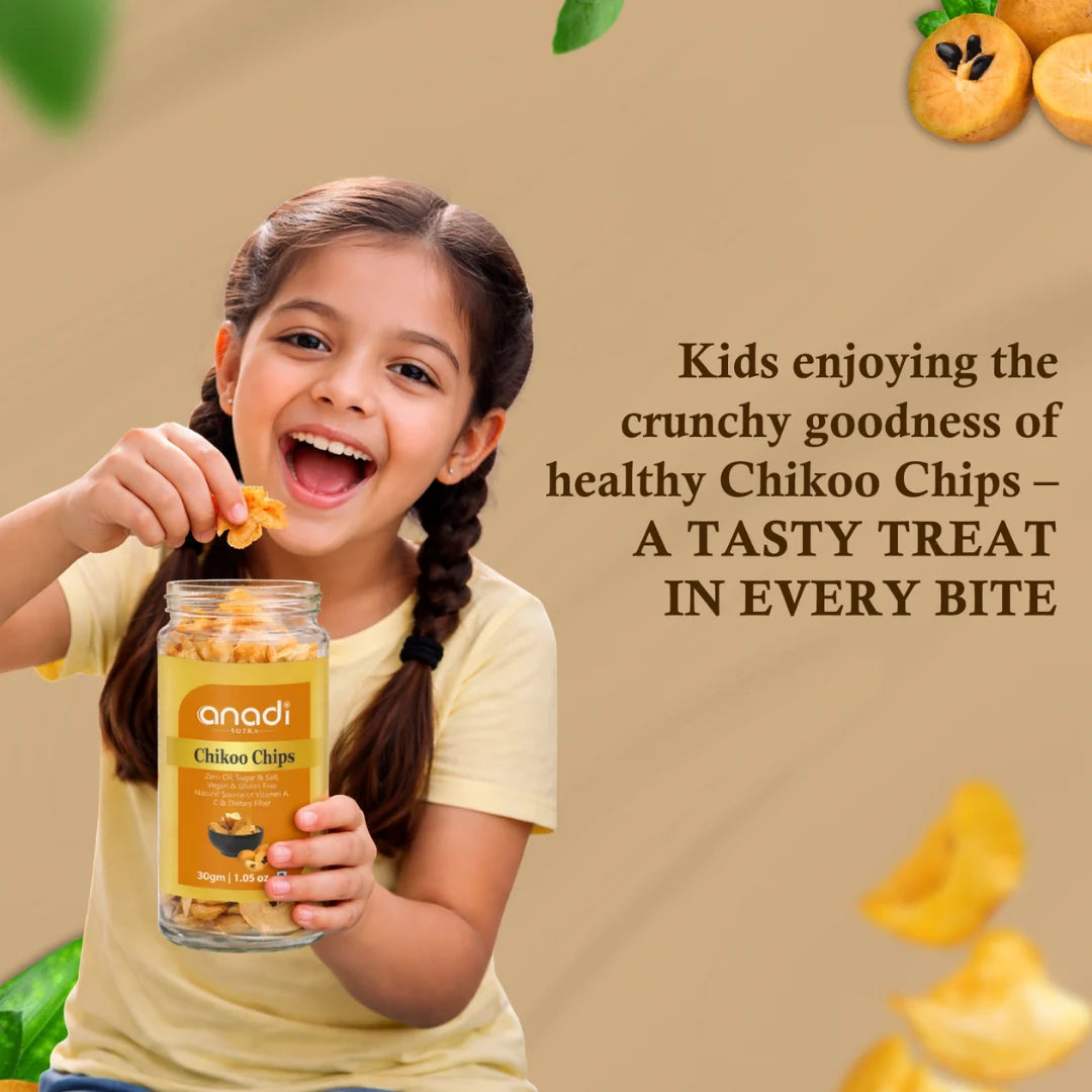 Chikoo Chips 30 gm | Freeze Dried | 100% Natural Sapota Fruit Chips | No Added Sugar | Vegan & Gluten-Free