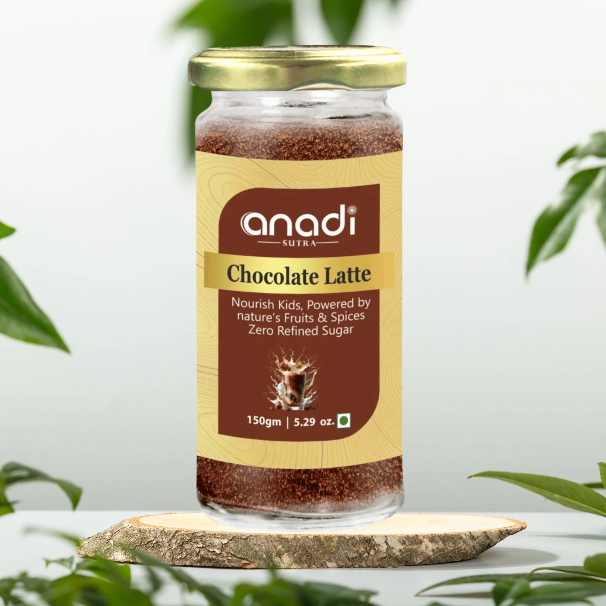Chocolate Latte 150 gm | Caffeine Free Vedic Blend | Milk Masala | Superior Quality Spices, Mamra Almonds | Goodness of Muscovado
