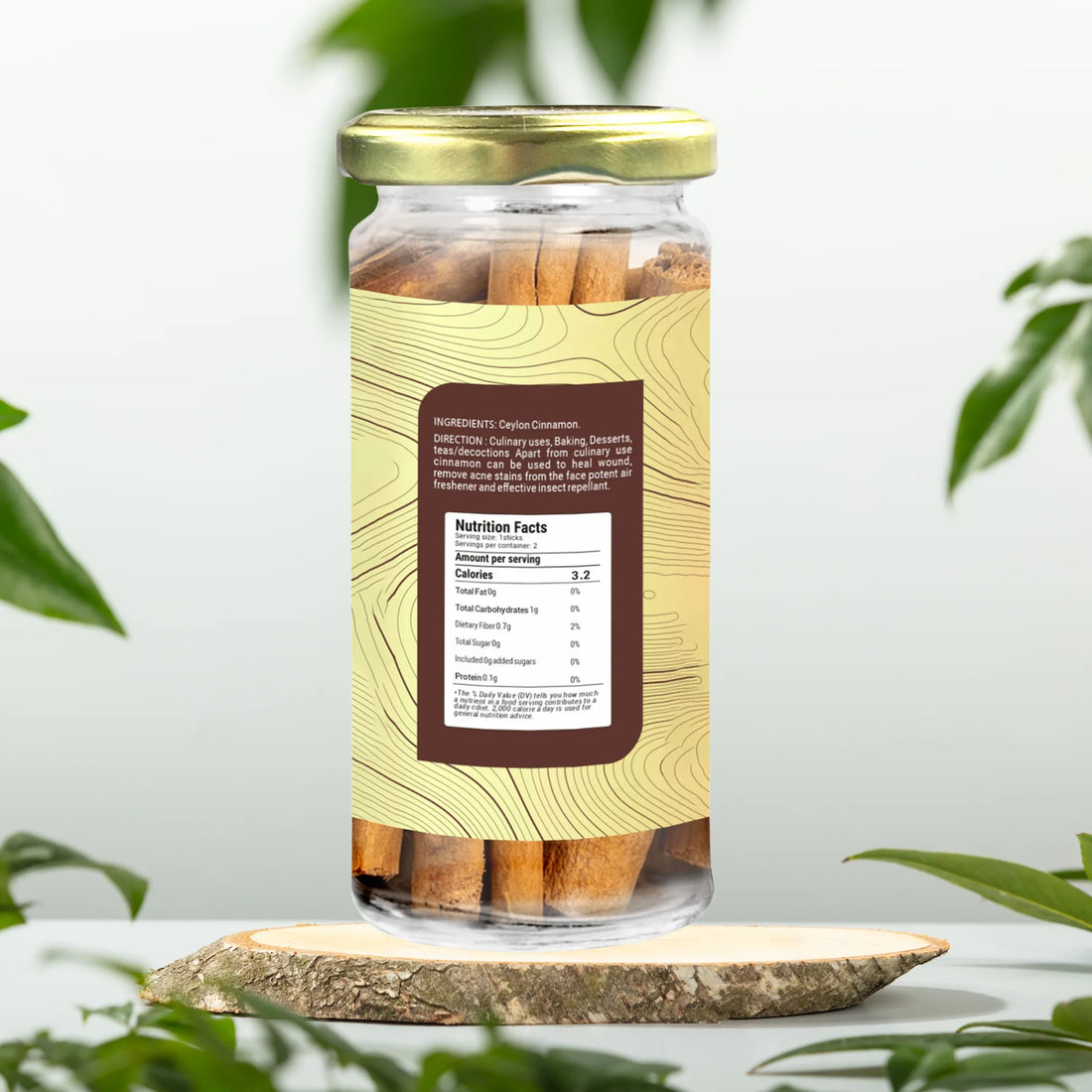 Ceylon Cinnamon Sticks (2 Sticks) 35 gm | True Real Cinnamon Dalchini