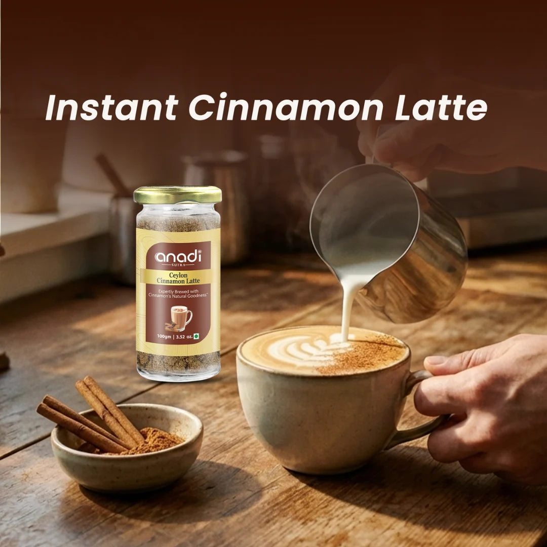 Cinnamon Latte 100 gm | Caffeine Free Vedic Blend | Milk Masala | Superior Quality Srilankan Ceylon Cinnamon