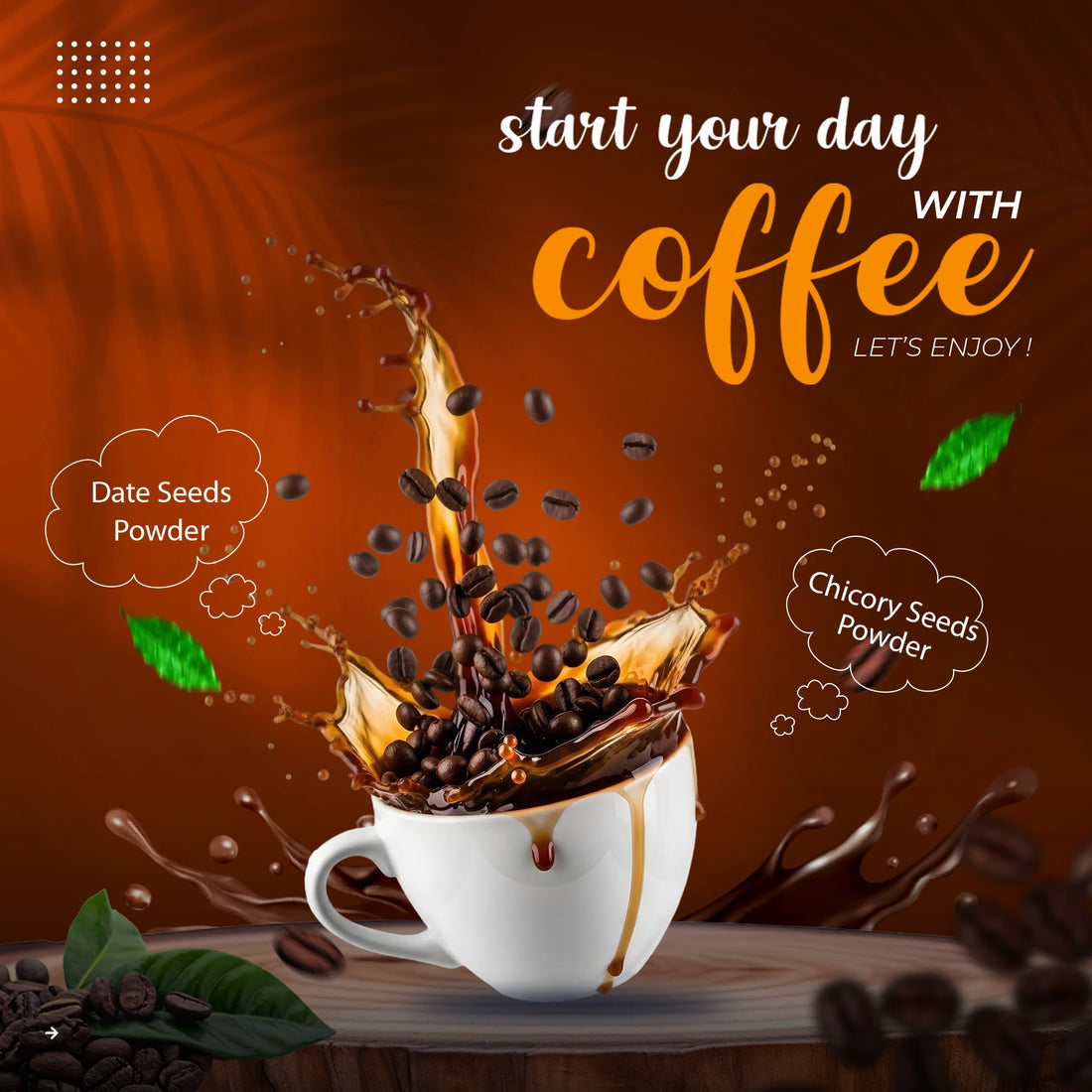 Date Seed Coffee 50 gm | Caffeine Free Vedic Coffee | Drink good coffee-get more energy | Perfect companion from morning meetings to afternoon breaks