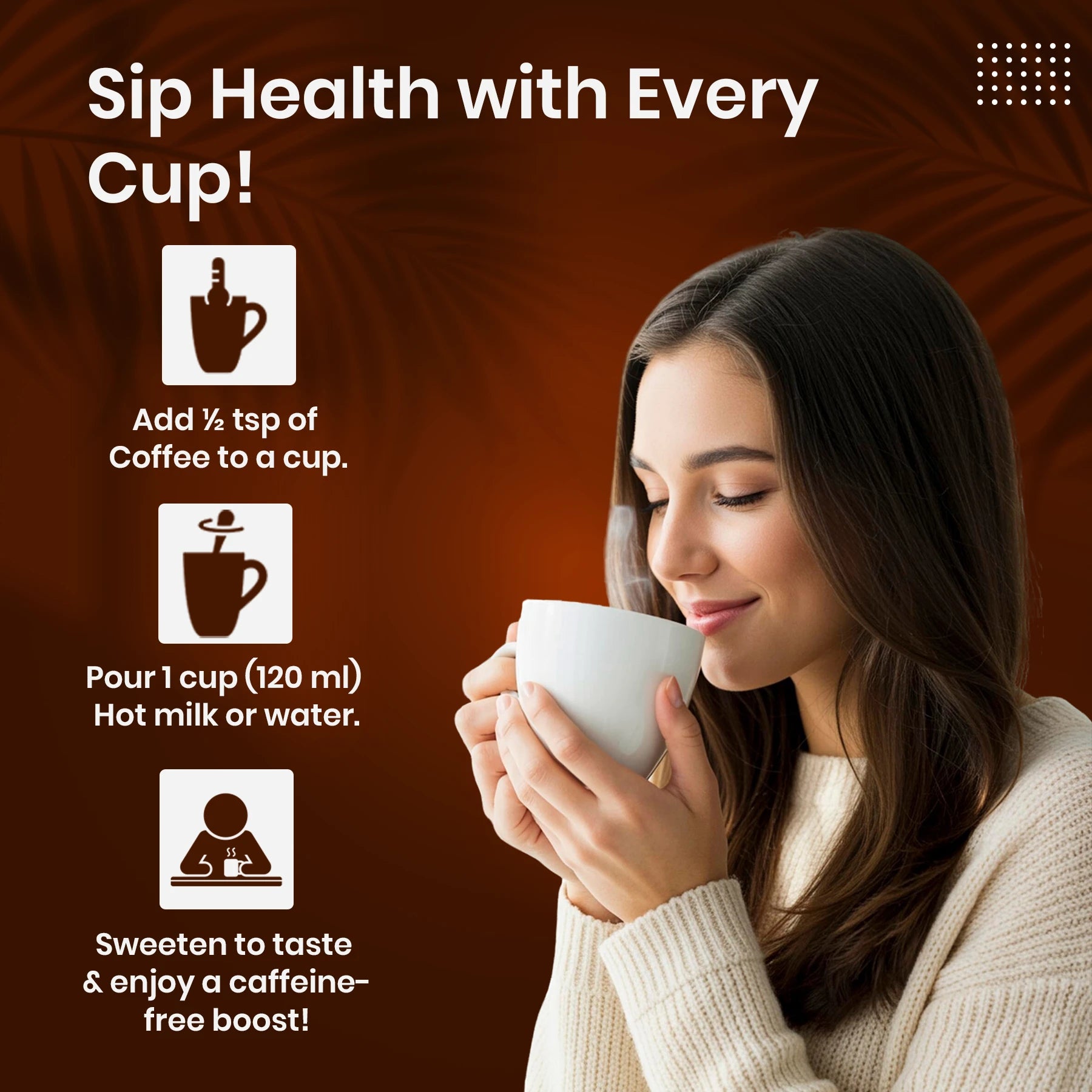 Date Seed Coffee 50 gm | Caffeine Free Vedic Coffee | Drink good coffee-get more energy | Perfect companion from morning meetings to afternoon breaks