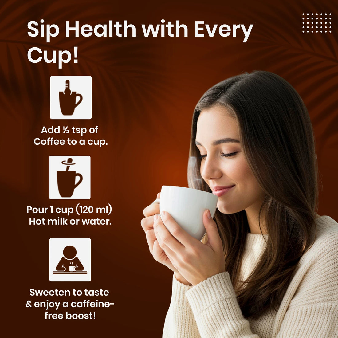 Date Seed Coffee 50 gm | Caffeine Free Vedic Coffee | Drink good coffee-get more energy | Perfect companion from morning meetings to afternoon breaks