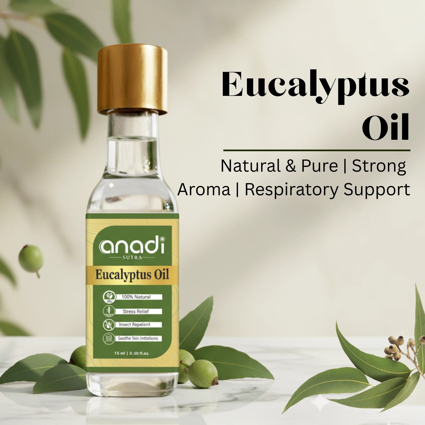 Eucalyptus Oil 15 ml | Natural & Pure | Aromatic Extract
