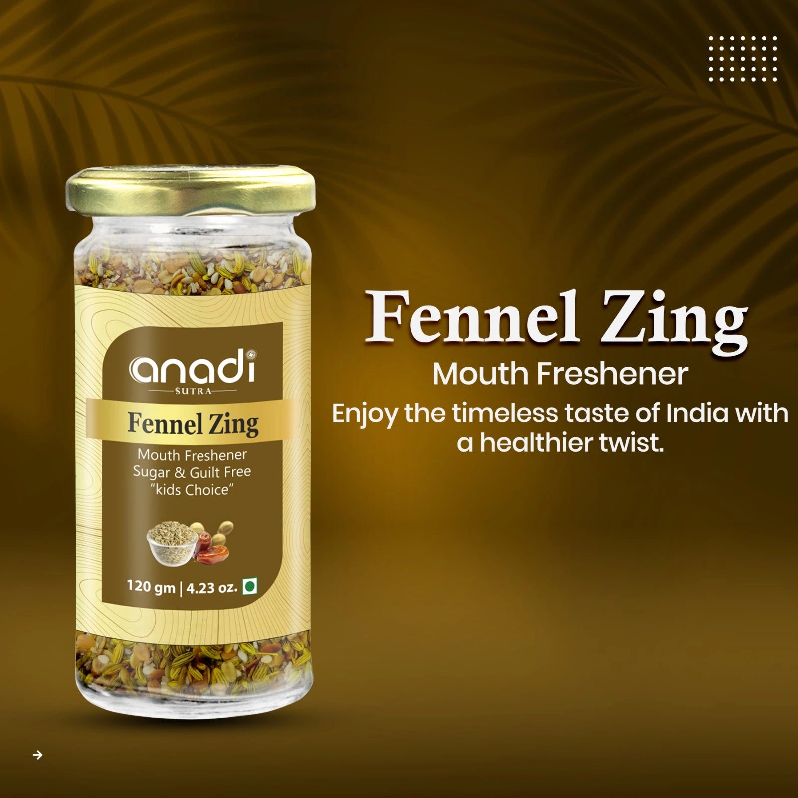 Fennel Zing 120 gm | Premium Mukhwas Blend