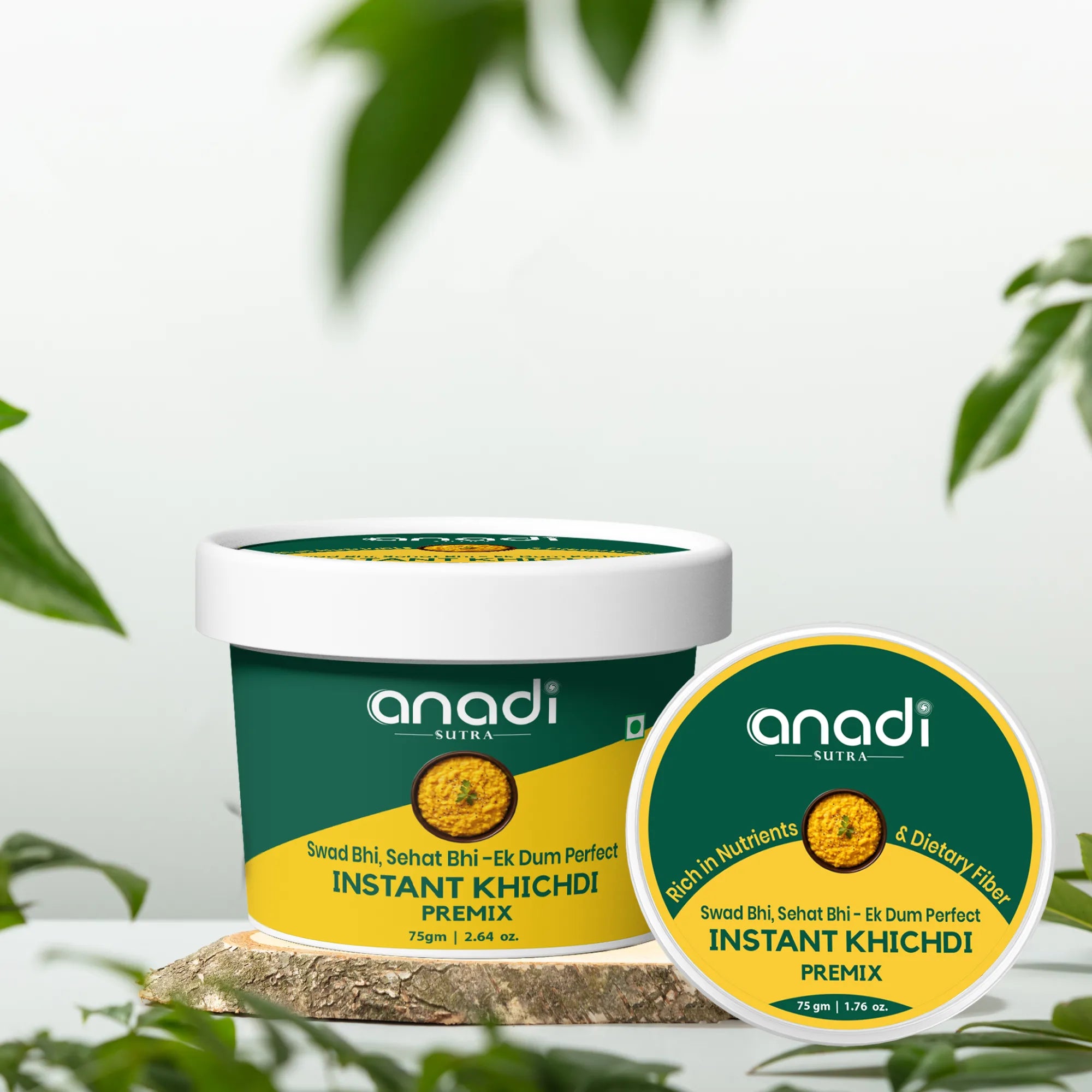 Instant Khichdi 75 gm | Wholesome Breakfast, Preservative-Free | Pre-Roasted | Red Chili Free | No Refined Sugar | No Palm Oil