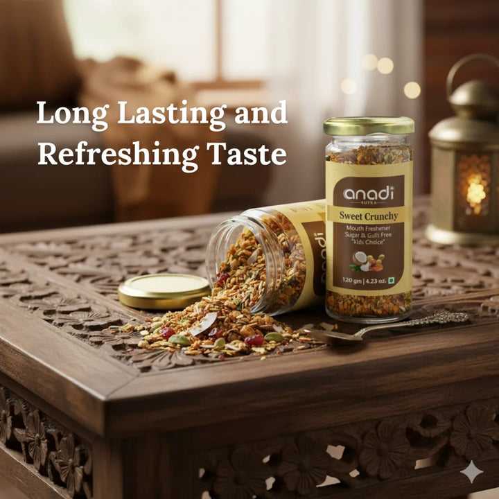 Sweet Crunchy 120 gm | Handcrafted Mukhwas | Breath Freshener | Mood Enhancer | Support Relief From Spicy Food | India's Best Mouth Freshener