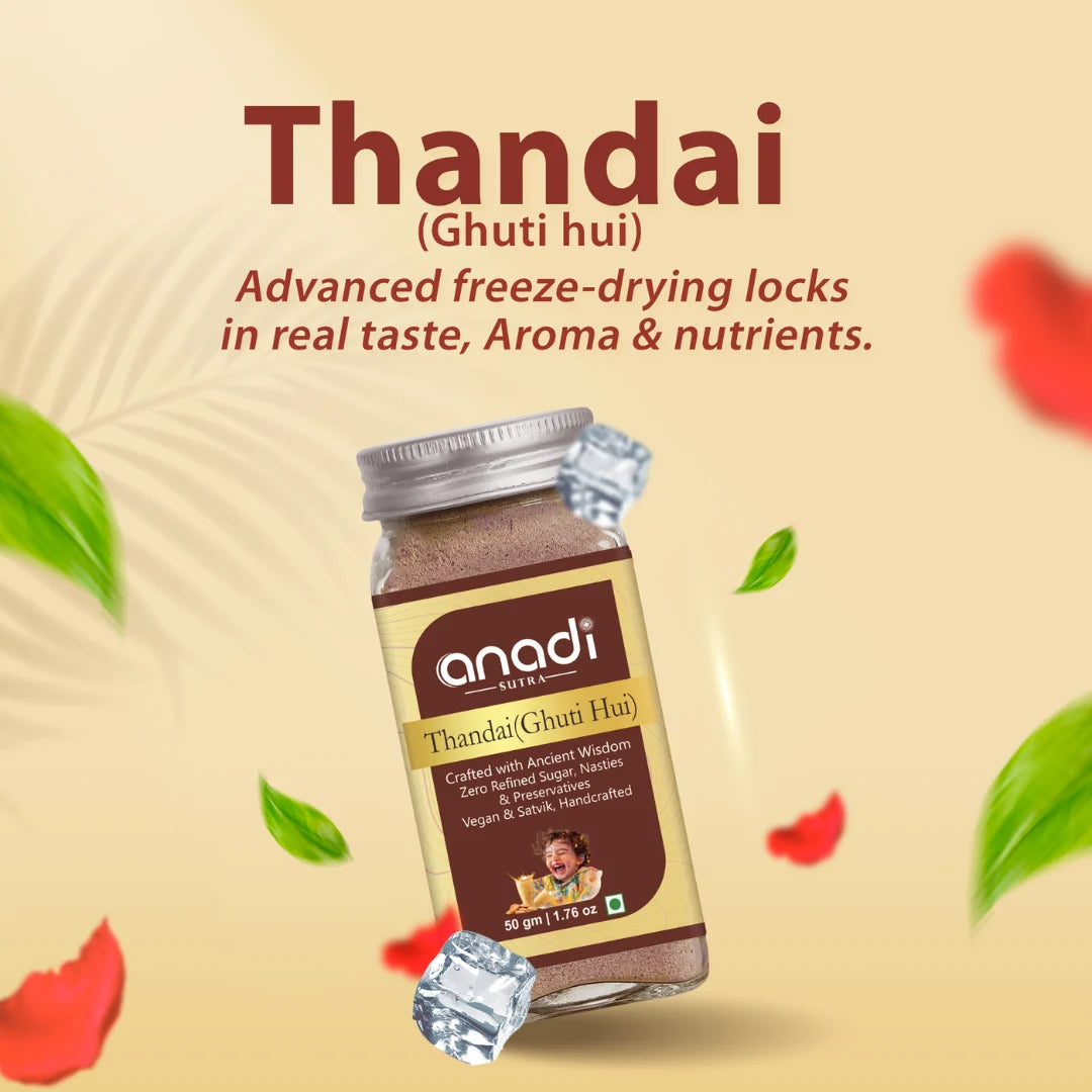 Freeze Dried Thandai 50 gm |  1st time in India | World’s Best Asli Thandai | 100% Natural | Luxurious Drink / Beverage | Goodness of Muscovado