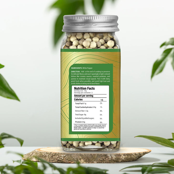 White Pepper 50 gm | Safed Mirch | 100% Pure & Natural Premium Quality Spice