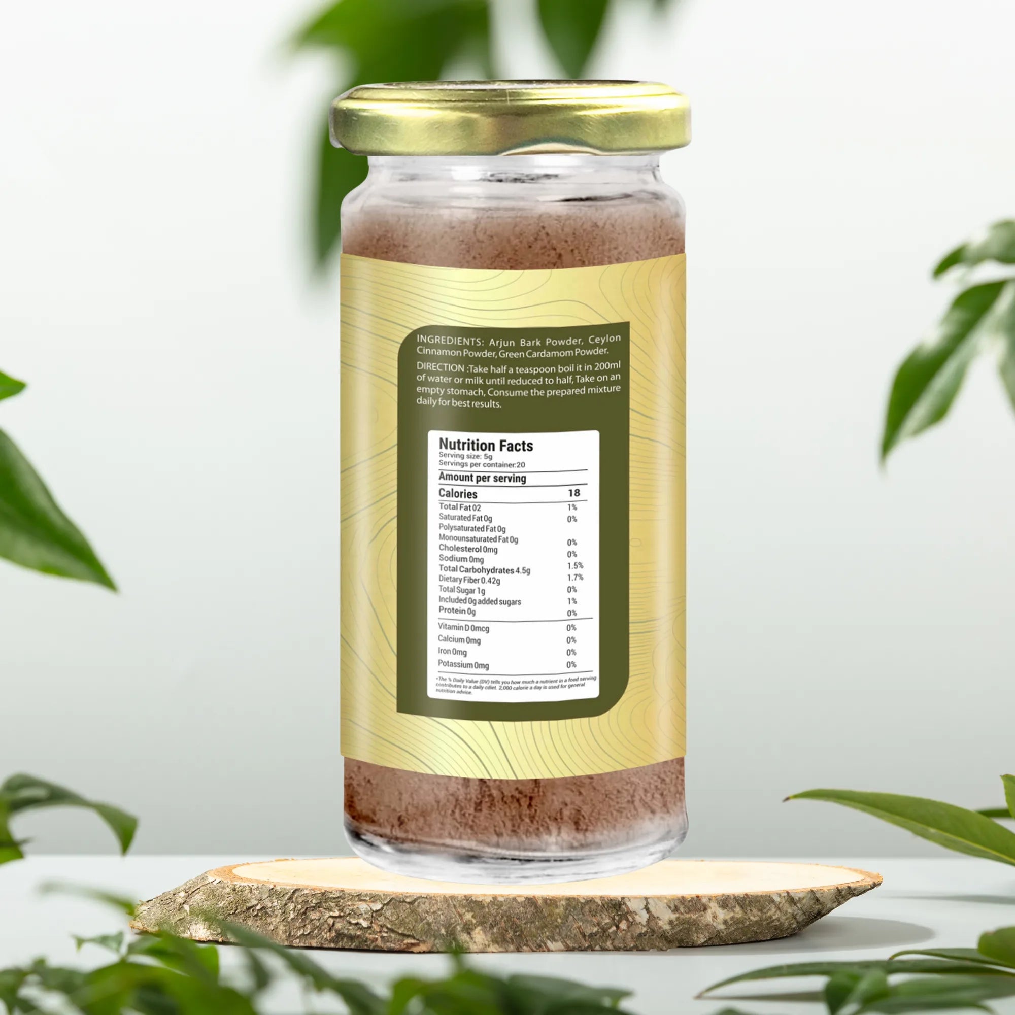 Arjun Card 100 gm | Arjun Chal Spices Blend | Tridosha Balance Tea | Cardiovascular Energizer | Heart Tonic | Cardiotonic Benefits |