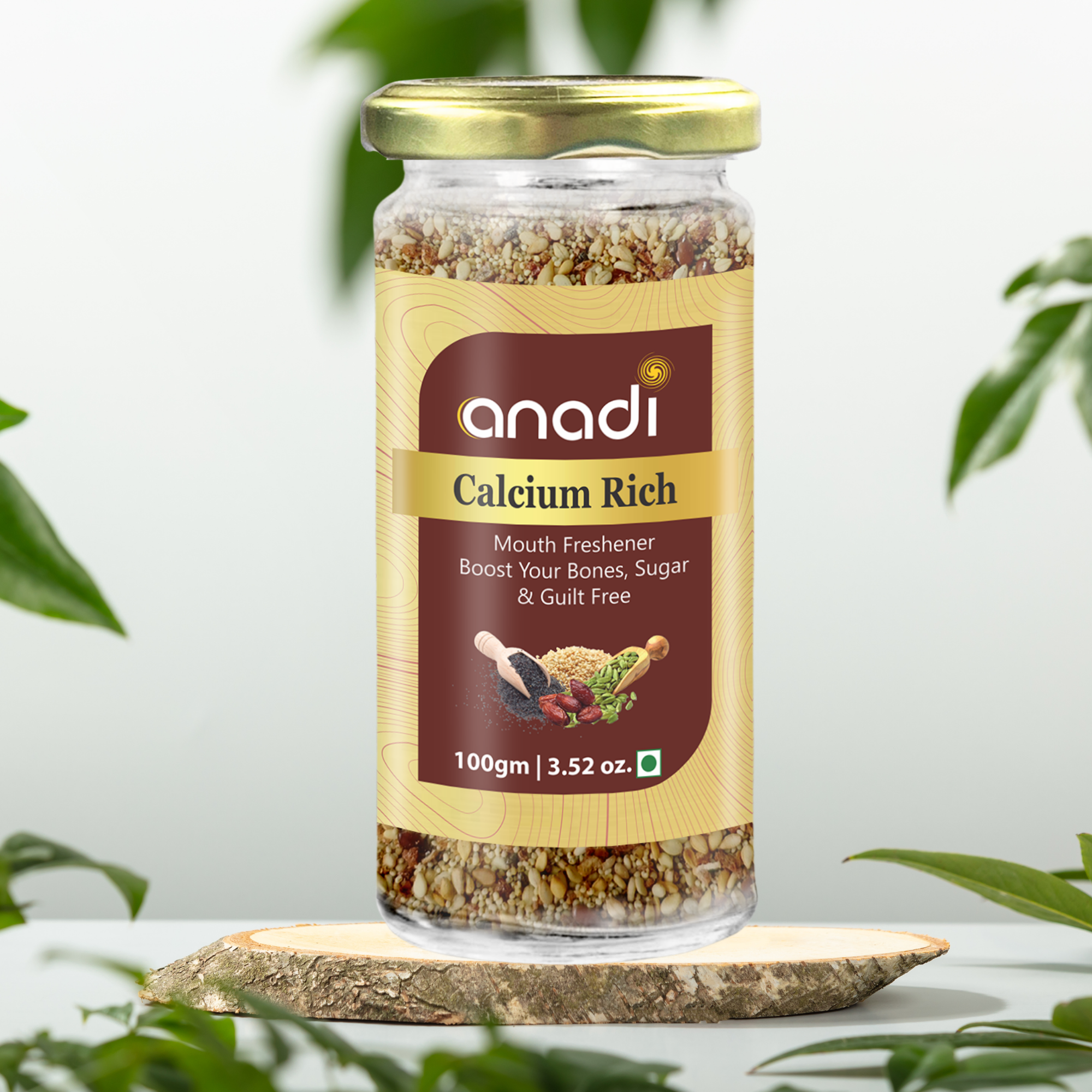 Calcium Rich 100 gm | Fiber-Rich ingredients for Bone Health | Ancient Mouth Freshener