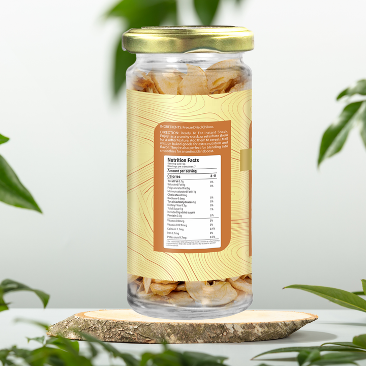 Chikoo Chips 30 gm | Freeze Dried | 100% Natural Sapota Fruit Chips | No Added Sugar | Vegan & Gluten-Free
