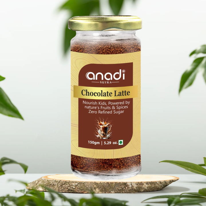 Chocolate Latte 150 gm | Caffeine Free Vedic Blend | Milk Masala | Superior Quality Spices, Mamra Almonds | Goodness of Muscovado