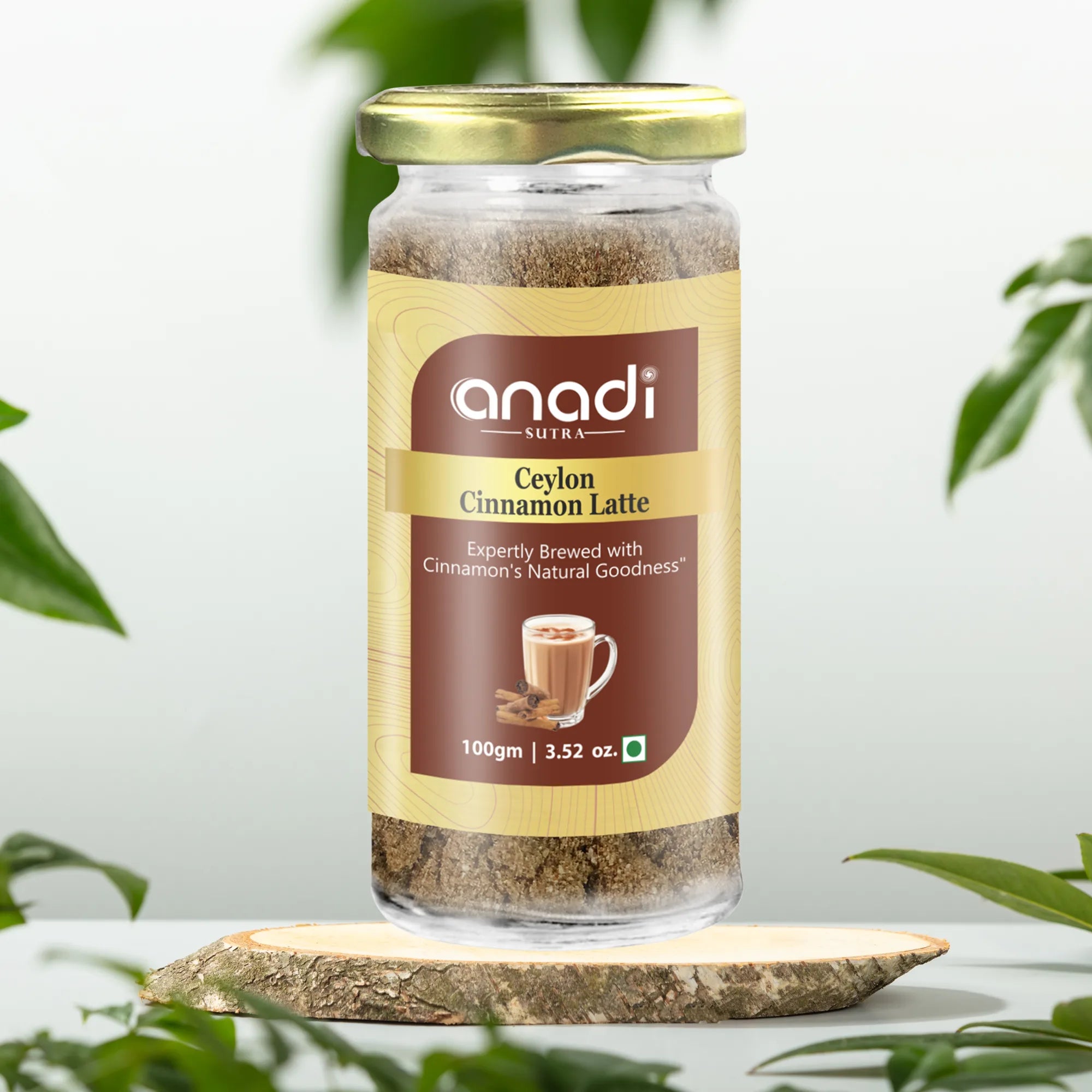 Cinnamon Latte 100 gm | Caffeine Free Vedic Blend | Milk Masala | Superior Quality Srilankan Ceylon Cinnamon