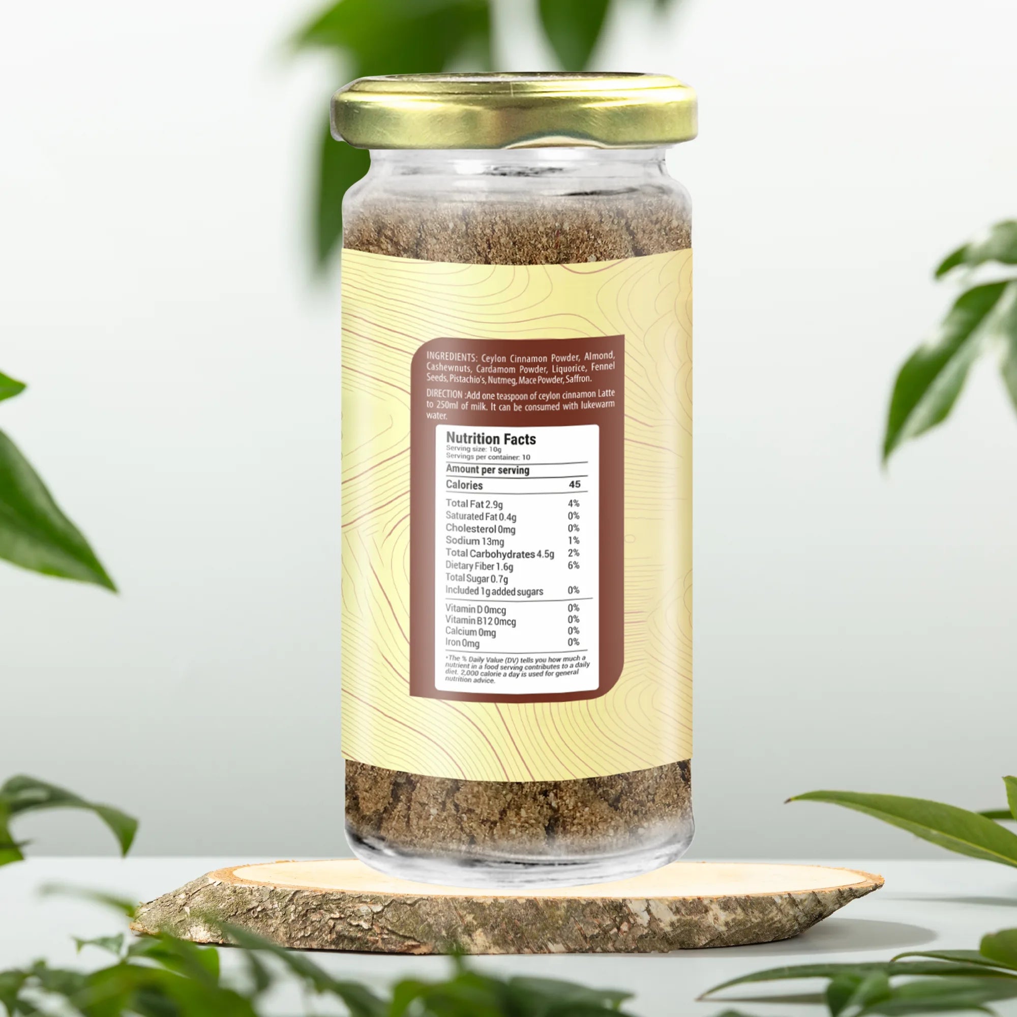 Cinnamon Latte 100 gm | Caffeine Free Vedic Blend | Milk Masala | Superior Quality Srilankan Ceylon Cinnamon