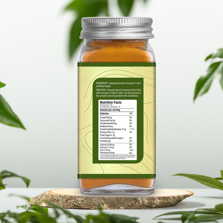 Cure Pep 50 gm | Turmeric Black Pepper Tea | Increases Curcumin Absorption in Body By 1000x
