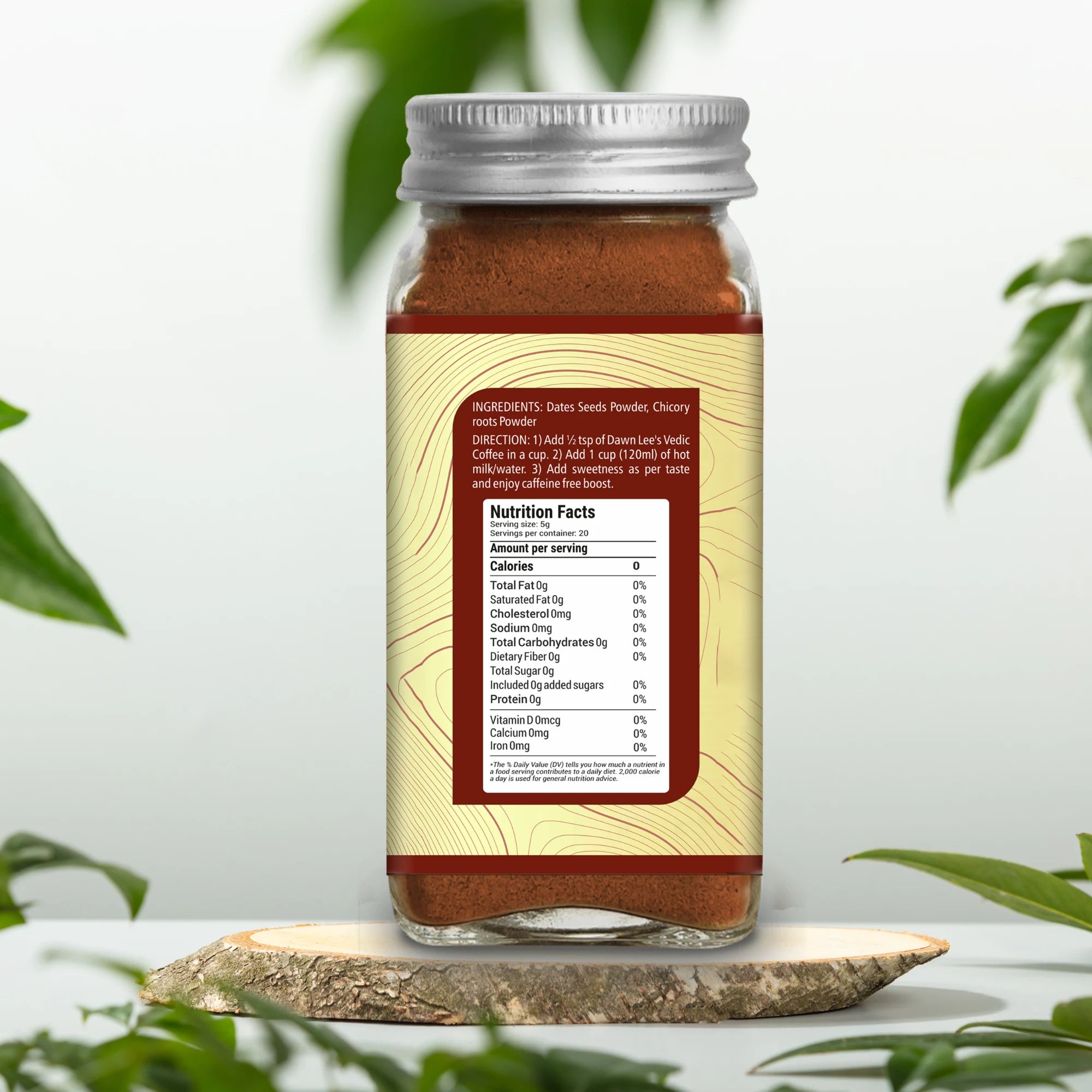 Date Seed Coffee 50 gm | Caffeine Free Vedic Coffee | Drink good coffee-get more energy | Perfect companion from morning meetings to afternoon breaks