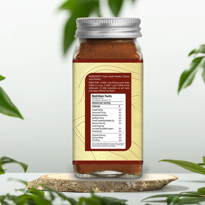 Date Seed Coffee 50 gm | Caffeine Free Vedic Coffee | Drink good coffee-get more energy | Perfect companion from morning meetings to afternoon breaks