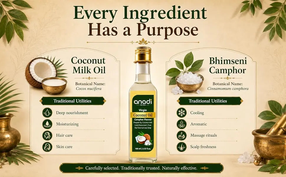 Virgin Coconut Camphor Oil | 20 ml | 100 ml