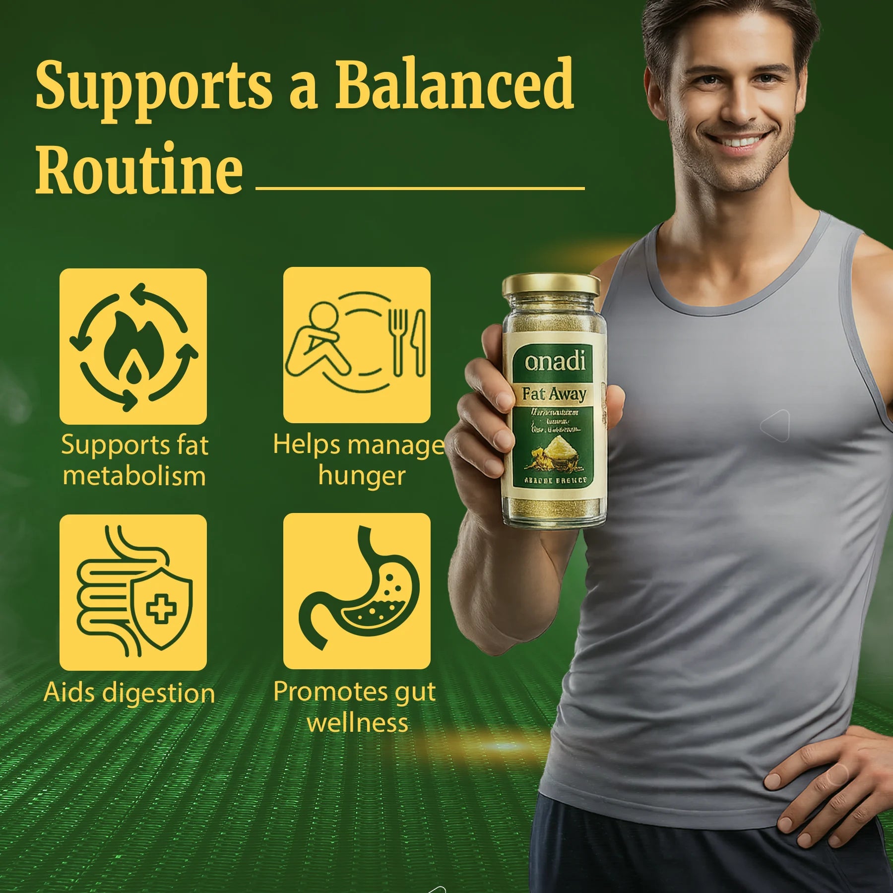 Fat Away 100 gm | Herbal Slimming Powder | Metabolism Support | Weight Management Support | Garcinia Cambogia, Fenugreek, Cinnamon & Triphala | No Added Sugar | For Active Lifestyle