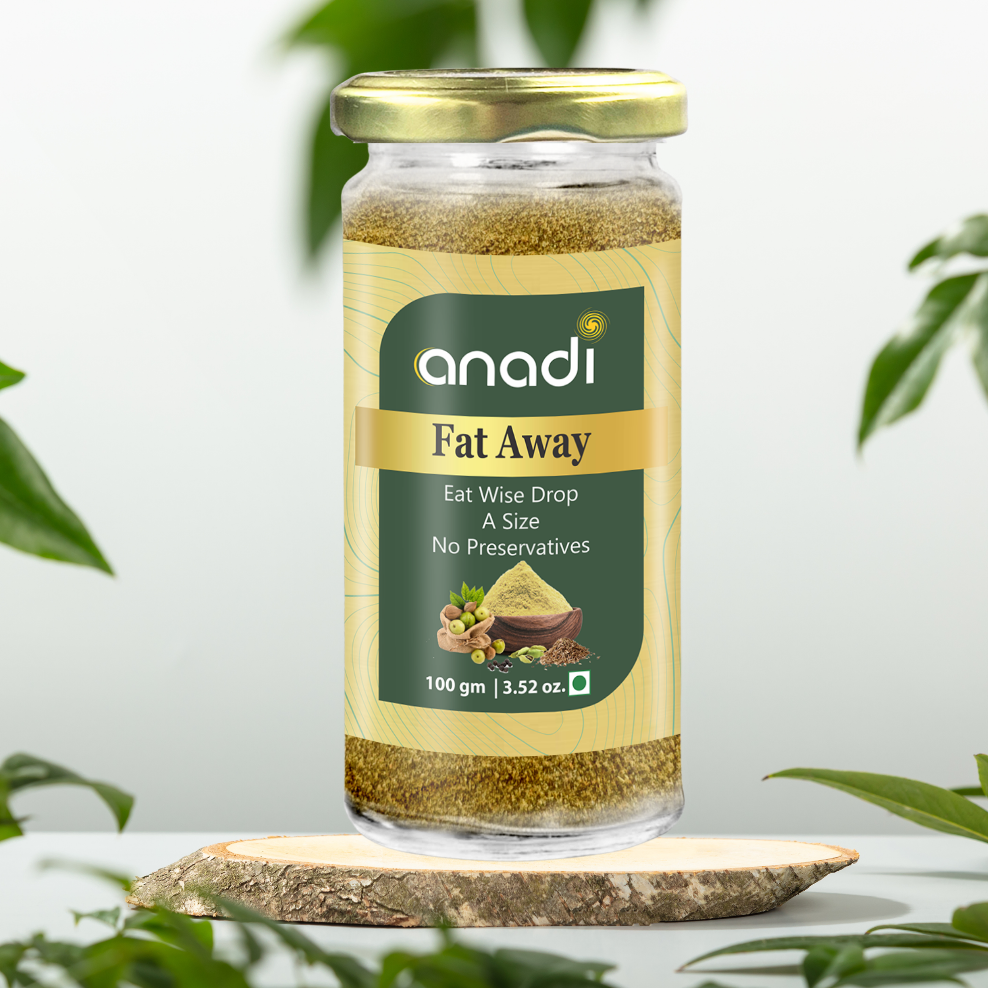 Fat Away 100 gm |  Obesity Control Plant Based Herbal Drink | Belly Fat Burner | Slimming Vedic Tea