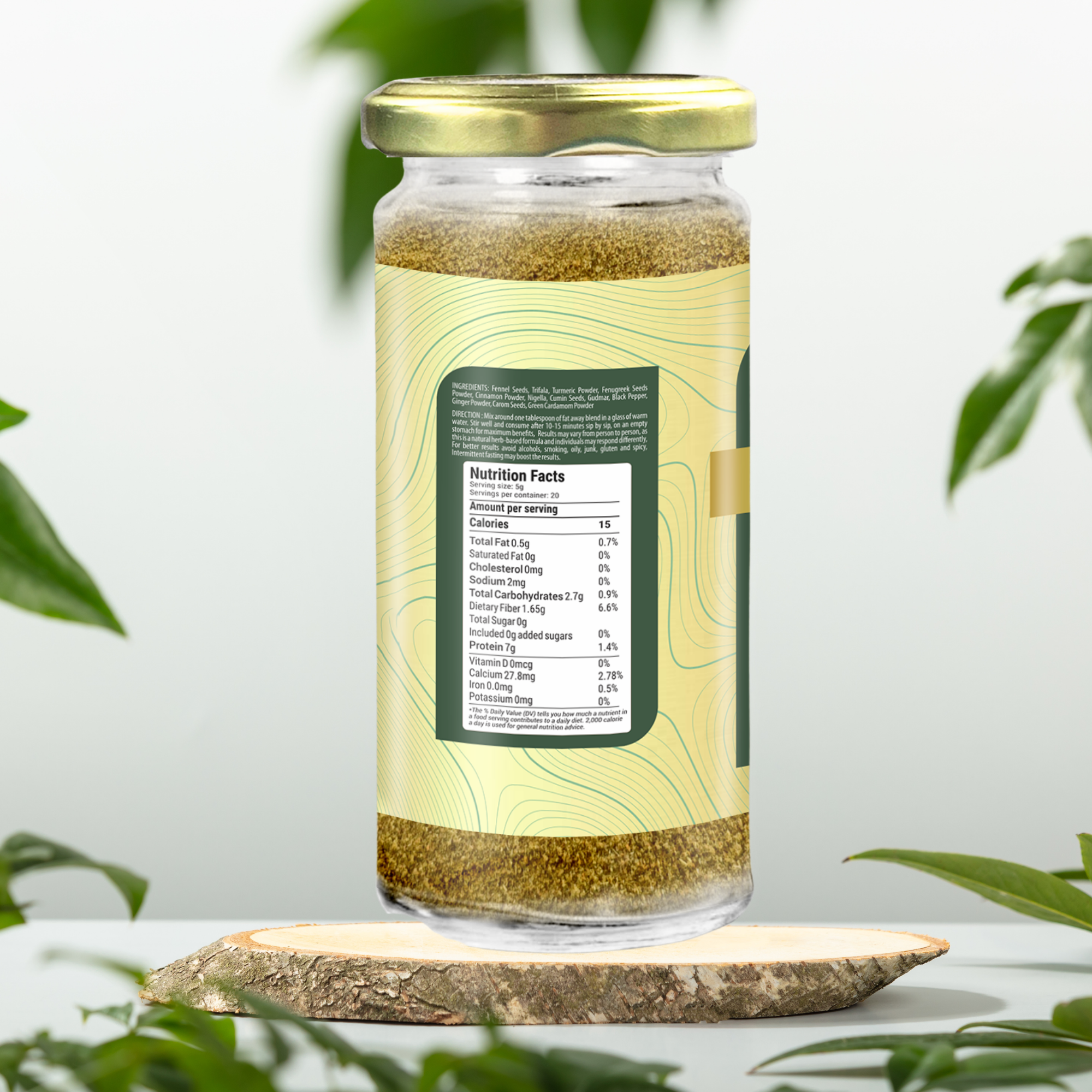 Fat Away 100 gm |  Obesity Control Plant Based Herbal Drink | Belly Fat Burner | Slimming Vedic Tea