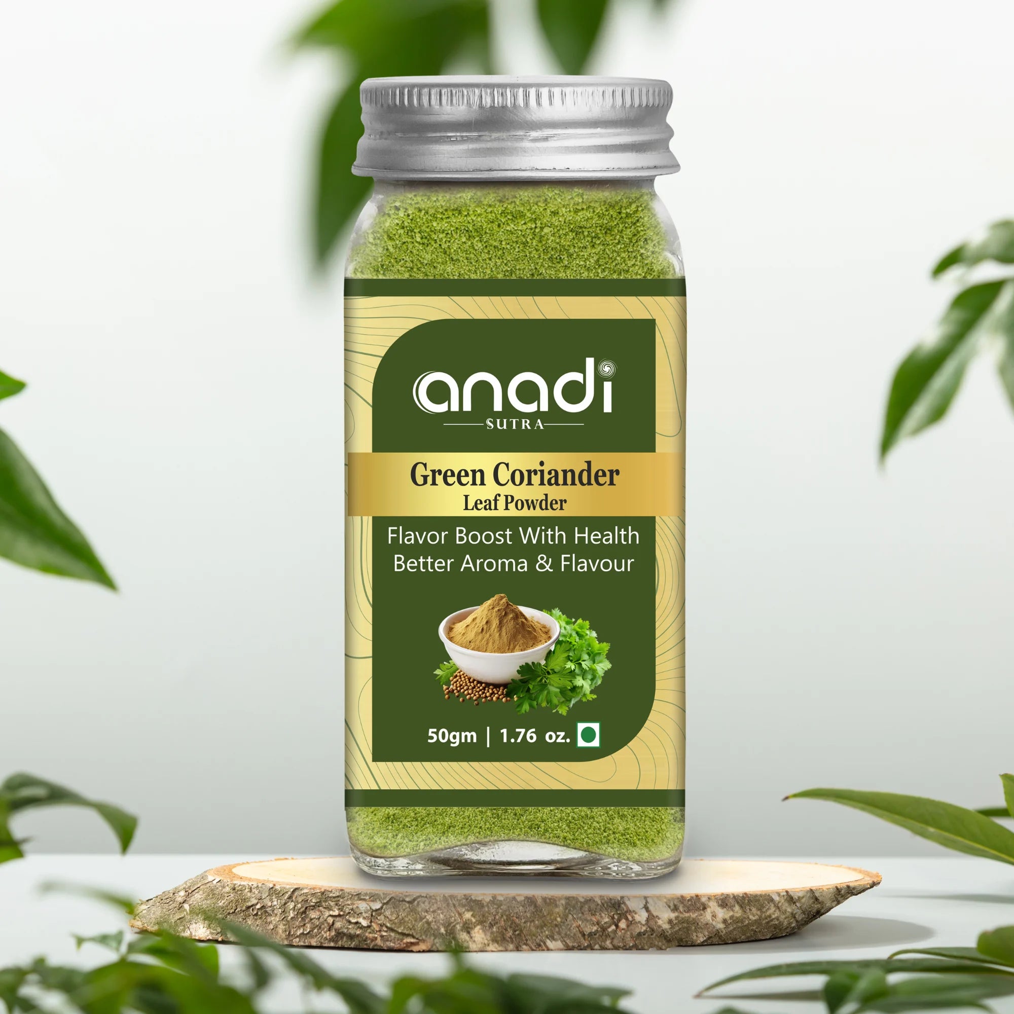Green Coriander Leaf Powder 50 gm | Aids Digestion | Acts As a Blood Purifier | Enhancing Appetite | Distinctive Flavor | Dhaniya Patti Powder