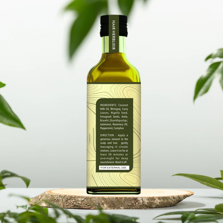 Herblixir Hair Oil 20 ml | 100% Pure Cold Crushed Oil |  Nature’s Deep Nourishment for Healthier Shine