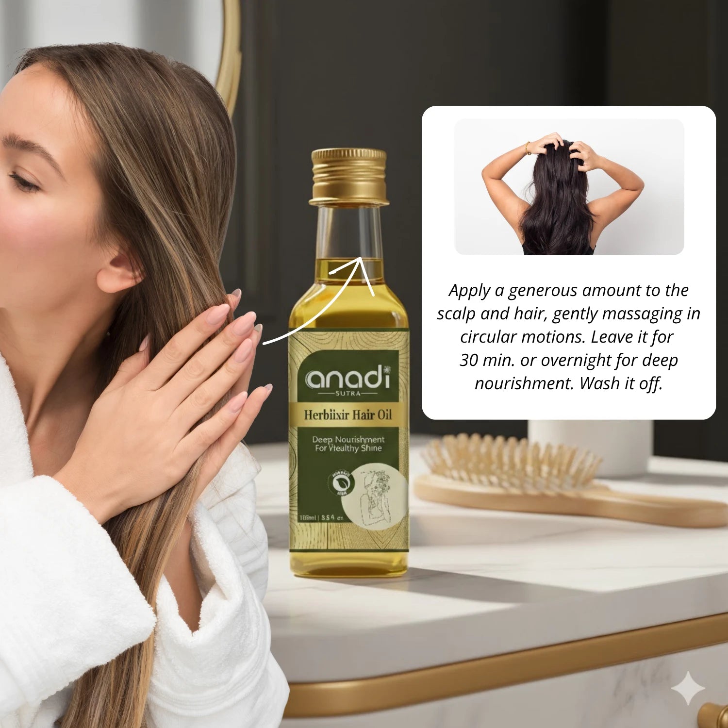 Herblixir Hair Oil 20 ml | 100% Pure Cold Crushed Oil |  Nature’s Deep Nourishment for Healthier Shine