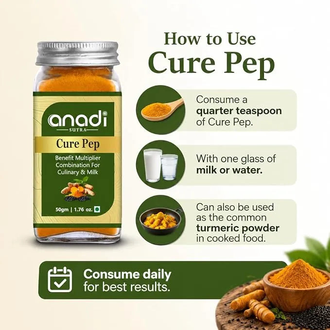 Turmeric curcumin and black pepper supplement jar with how-to-use directions