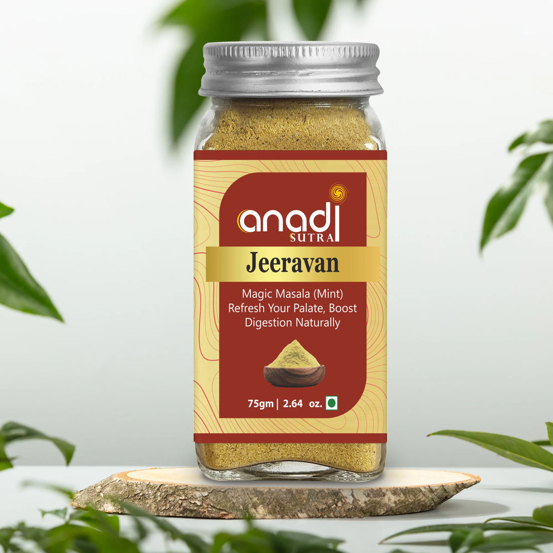 Jeeravan Mint 75 gm | Culinary Treasure | No Red Chili No White Salt No Cassia | Goodness of Mint | Aid Digestion, Balances Doshas, Enhances Metabolism