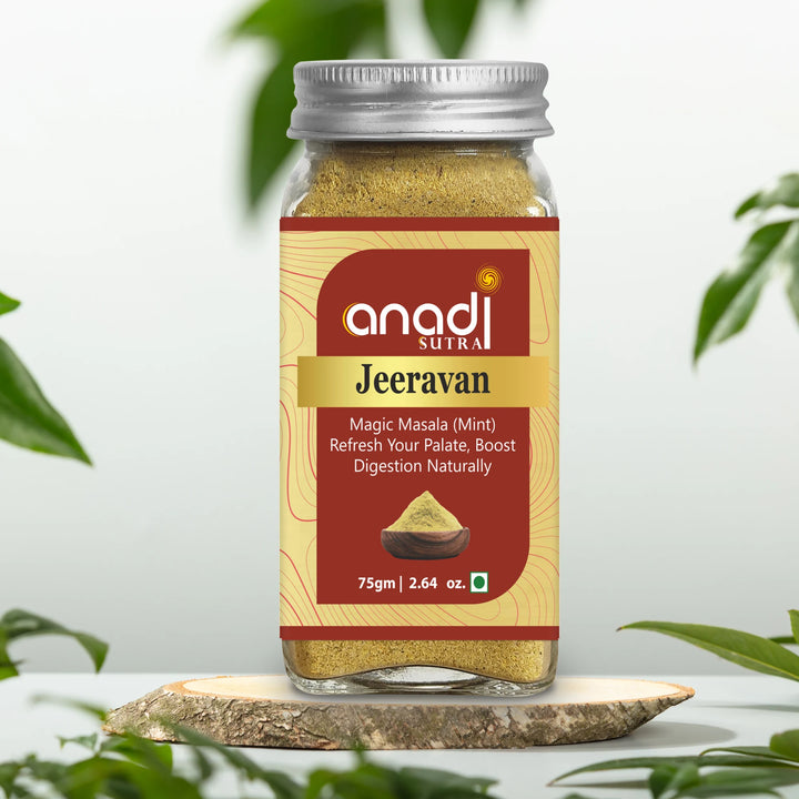 Jeeravan Mint 75 gm | Culinary Treasure | No Red Chili No White Salt No Cassia | Goodness of Mint | Aid Digestion, Balances Doshas, Enhances Metabolism
