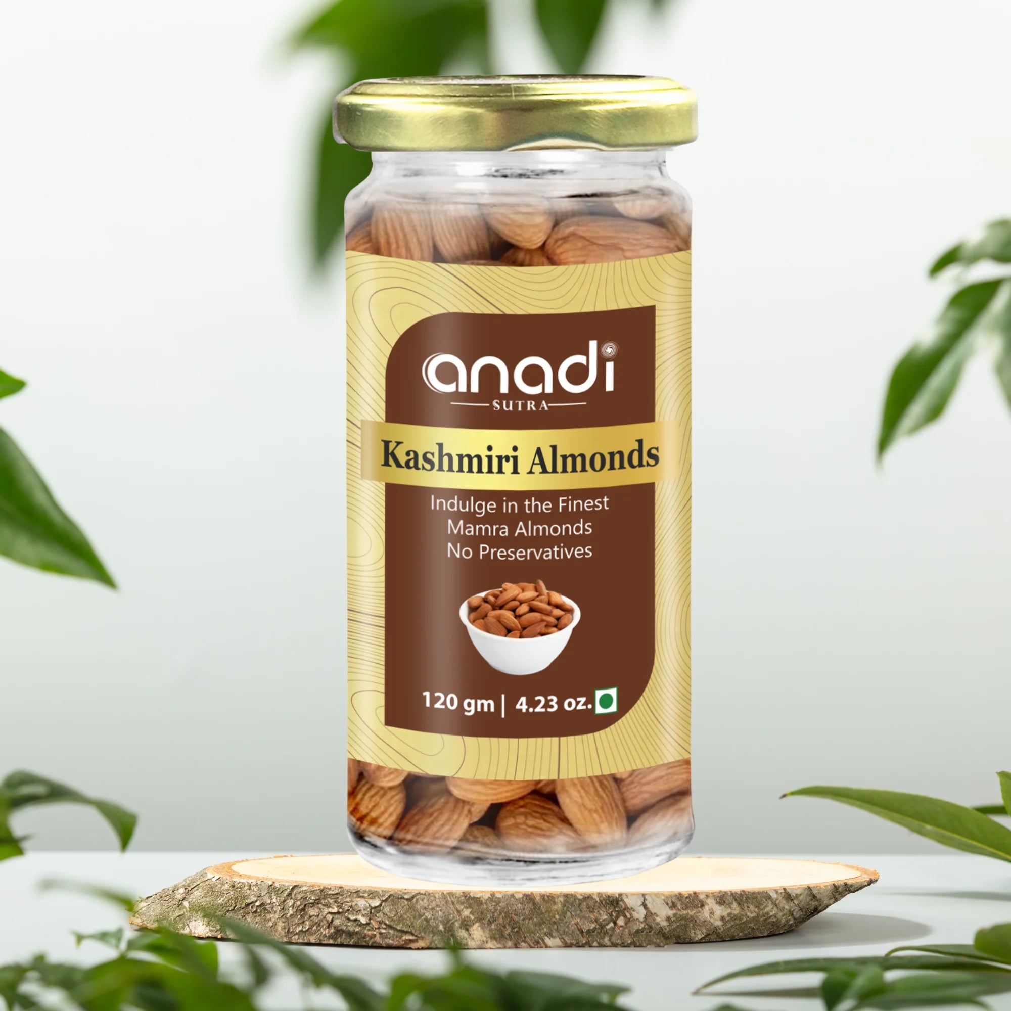 Indian Almonds 120 gm | Kashmiri Mamra Badam | High Oil Content | Memory Booster | Aids in Weight Loss