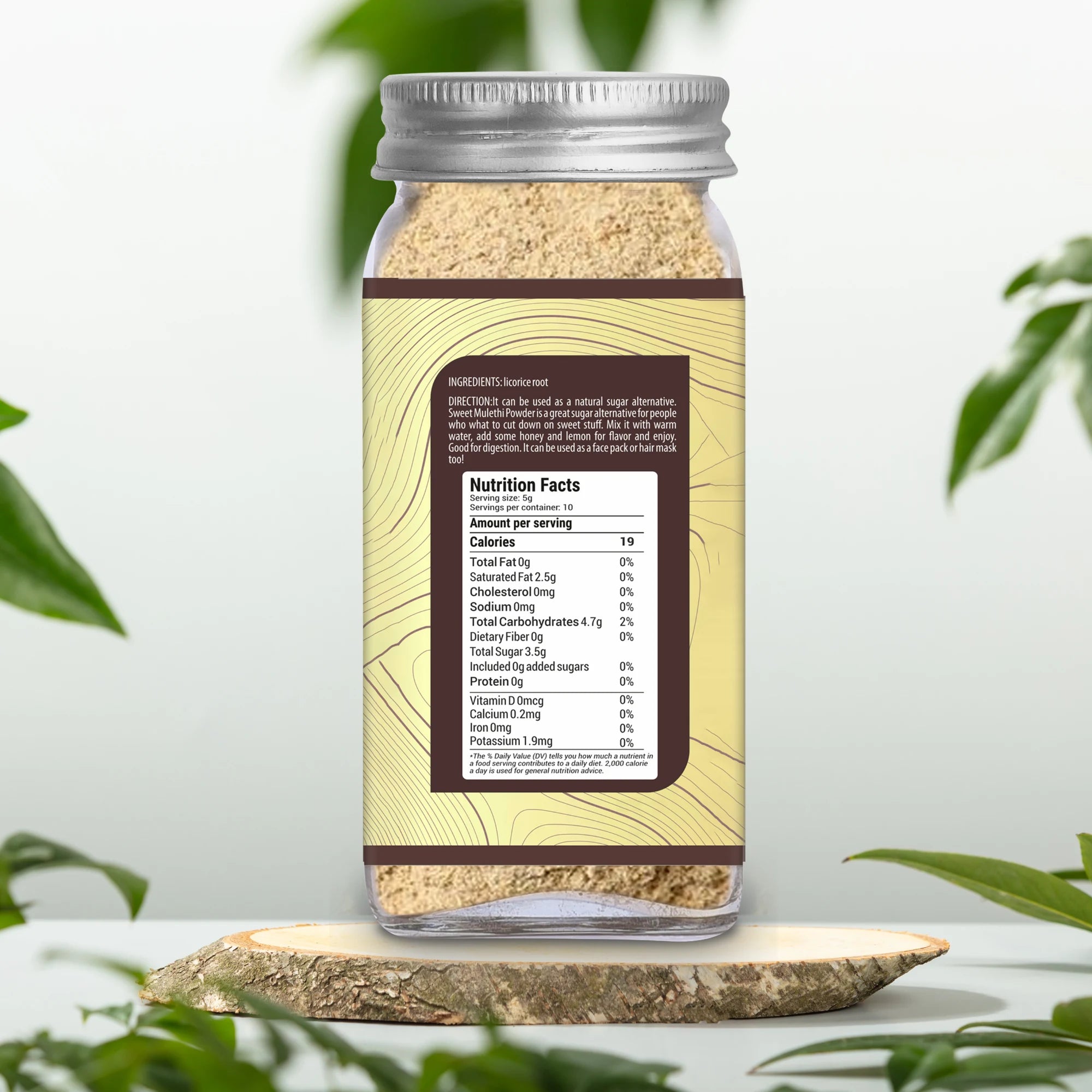 Mulethi Powder 50 gm | Smart Sugar Alternative | Natural Relief For Throat Irritation | Respiratory Well-Being