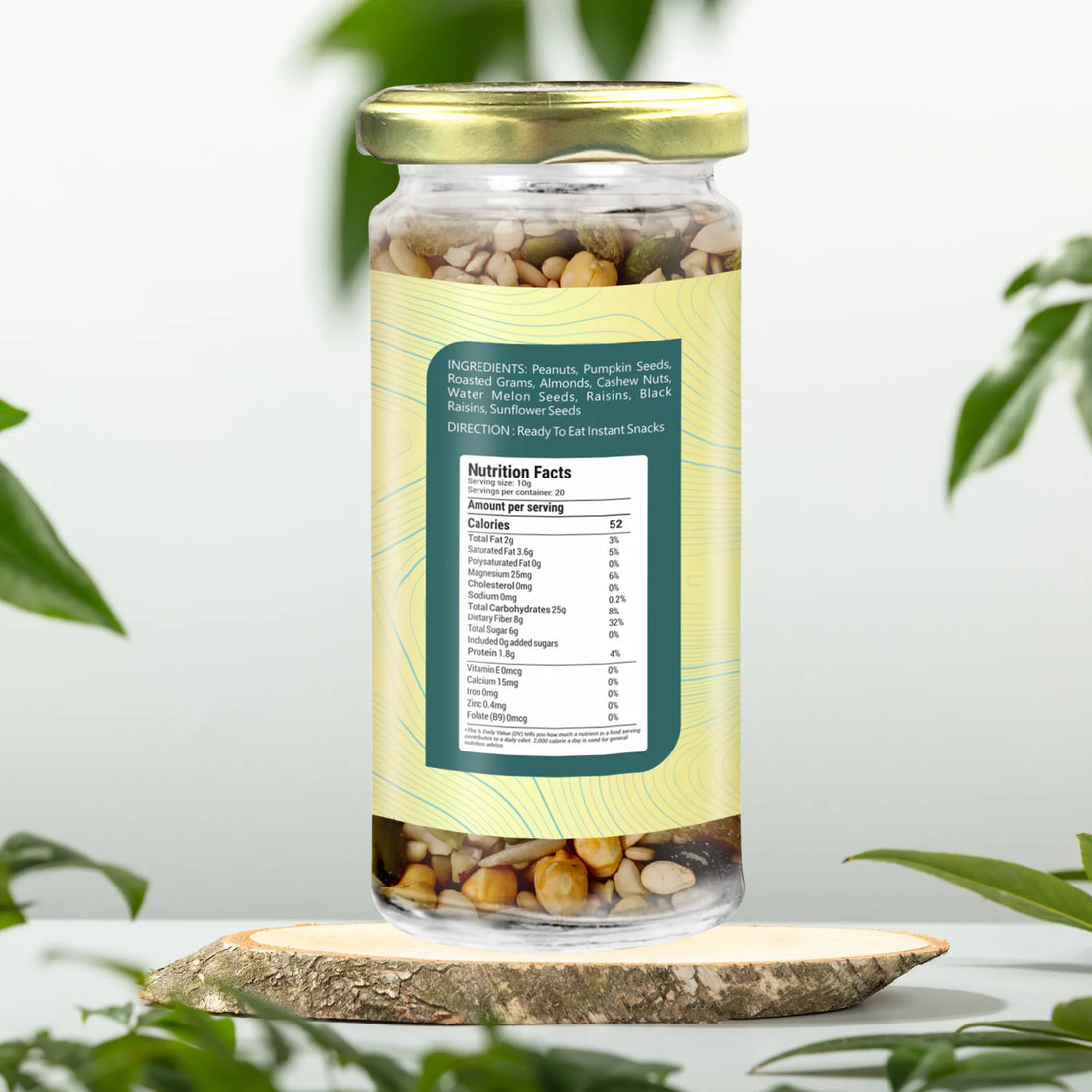 Nutri Seeds 100 gm | 9 powerful seeds, nuts, and dry fruits | Guilt Free Healthy Snack | Vegan & Gluten Free