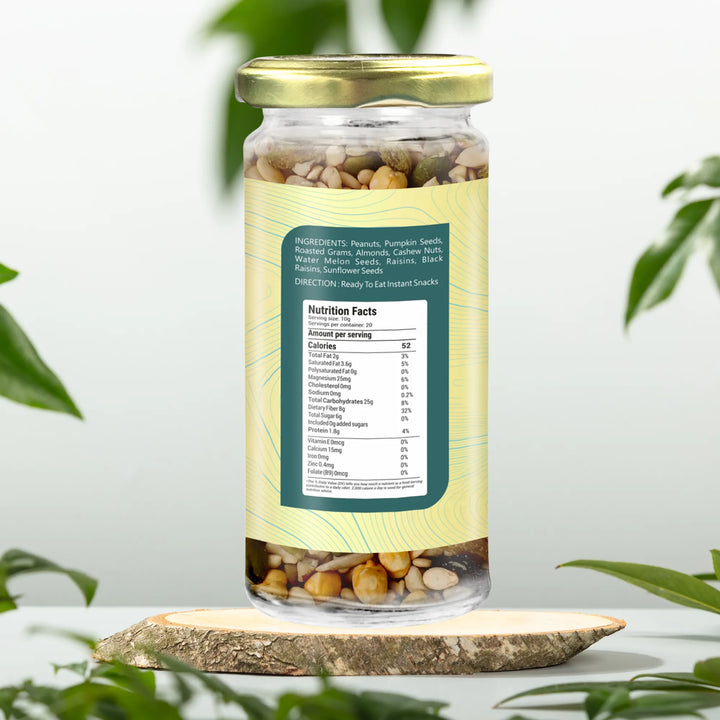 Nutri Seeds 100 gm | 9 powerful seeds, nuts, and dry fruits | Guilt Free Healthy Snack | Vegan & Gluten Free