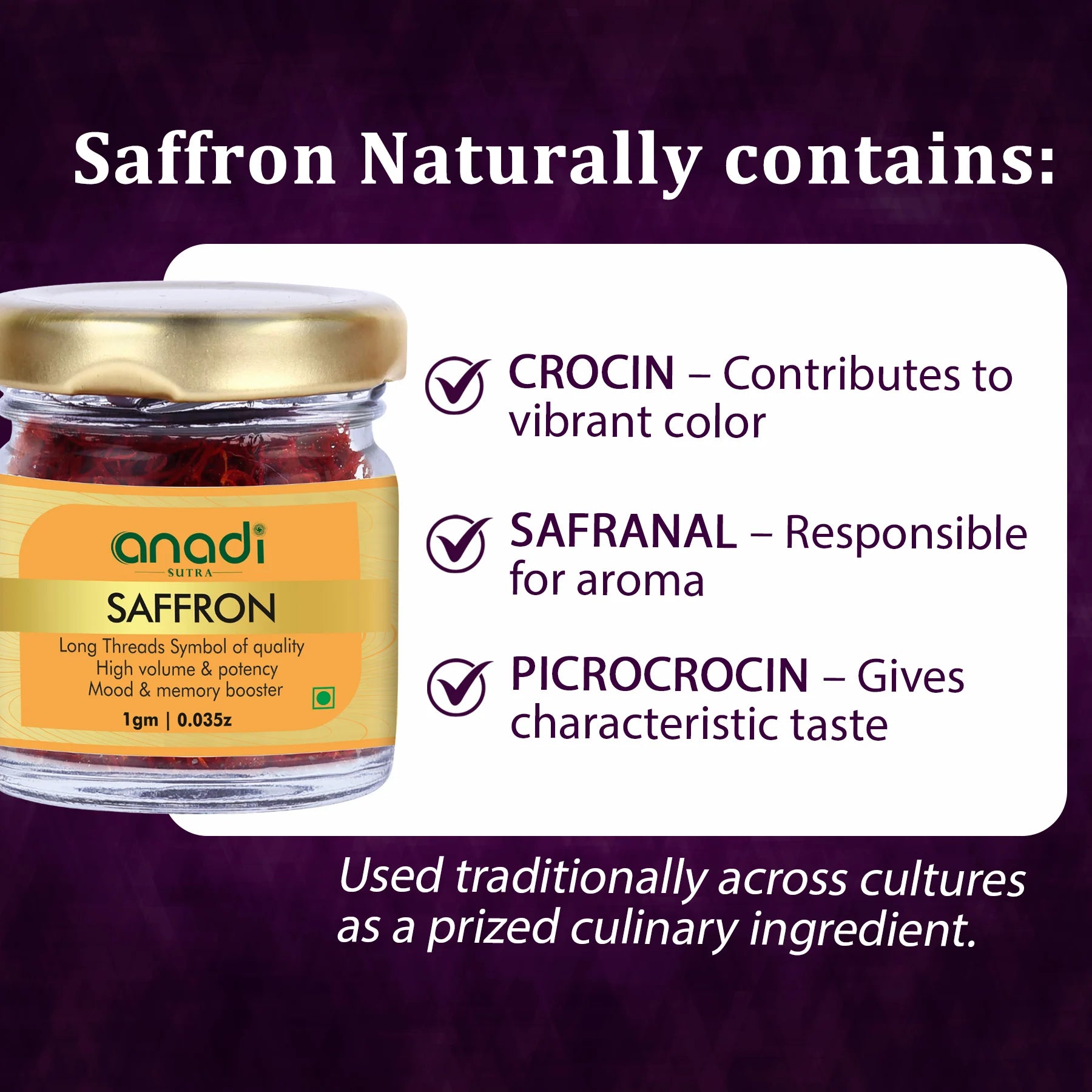 Kashmiri Saffron | 1 gm