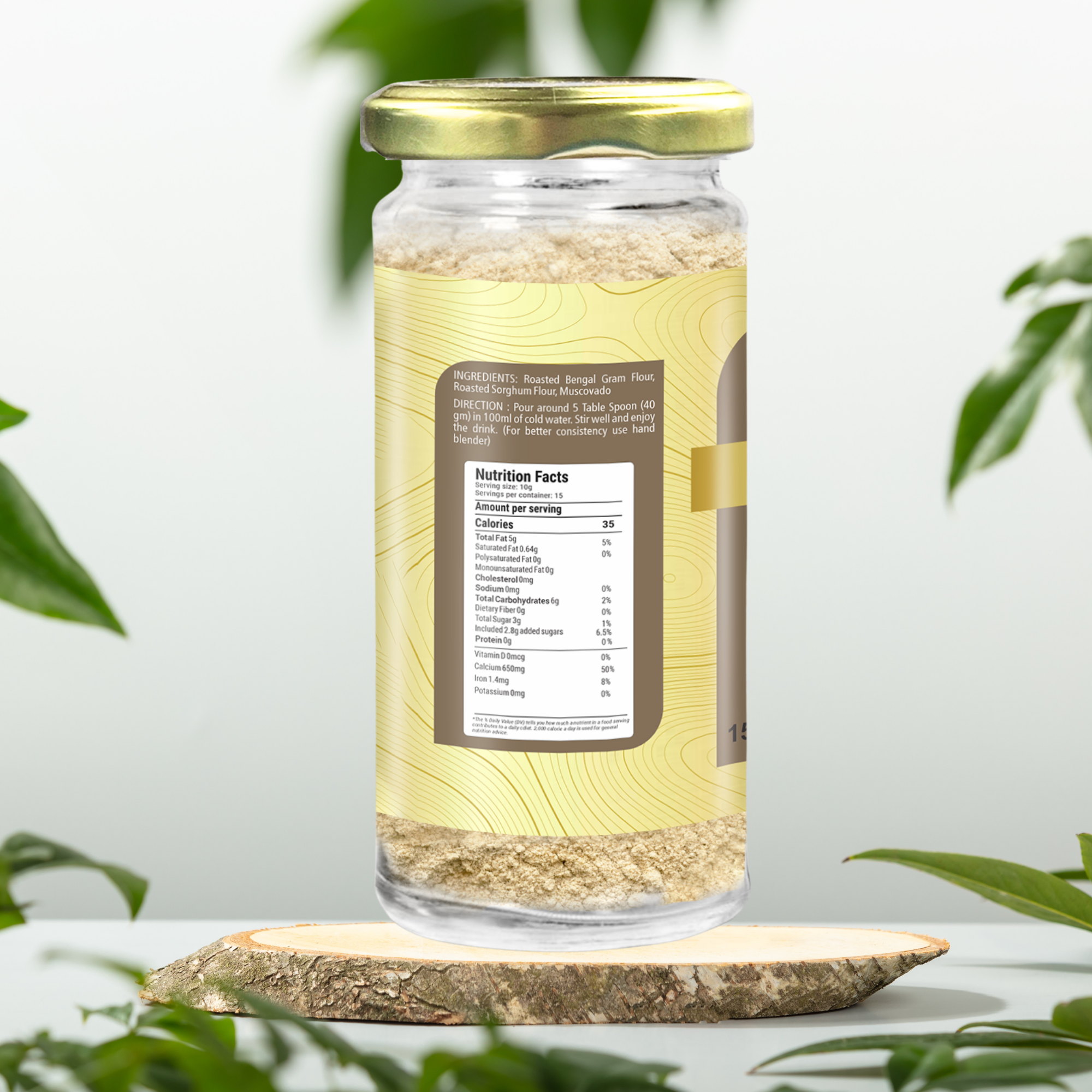 Sattu Drink Premix 150 gm | Sweet Flavor | Pure Chana Sattu Drink | Rich in Protein & Fiber | Goodness of Muscovado