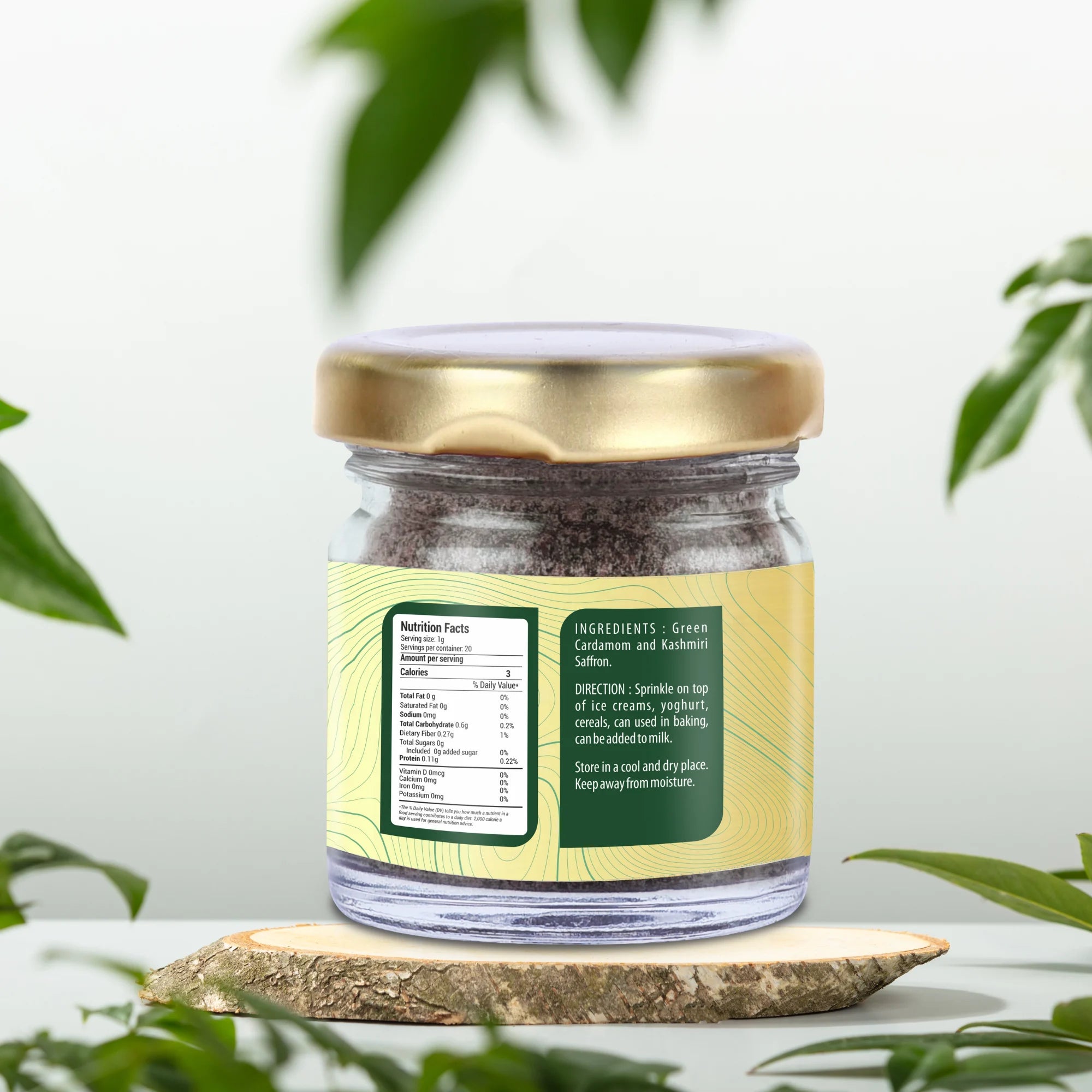 Signature 20 gm | Saffron Cardamom Premix | Kesar Elaichi Powder | Best for creating a Relaxing Drink | Immunity Booster