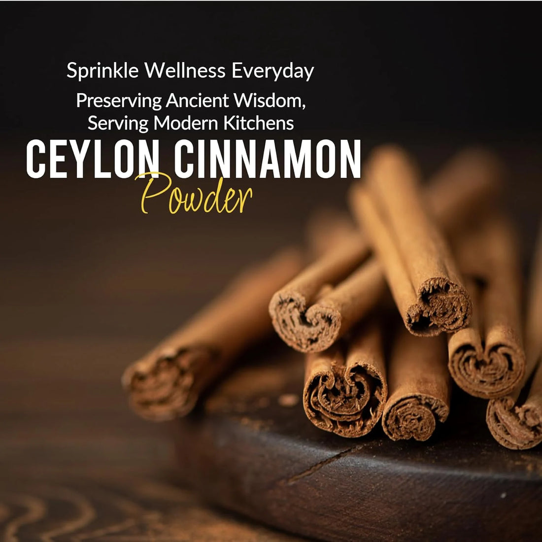 Ceylon cinnamon sticks with a small pile of ground cinnamon powder