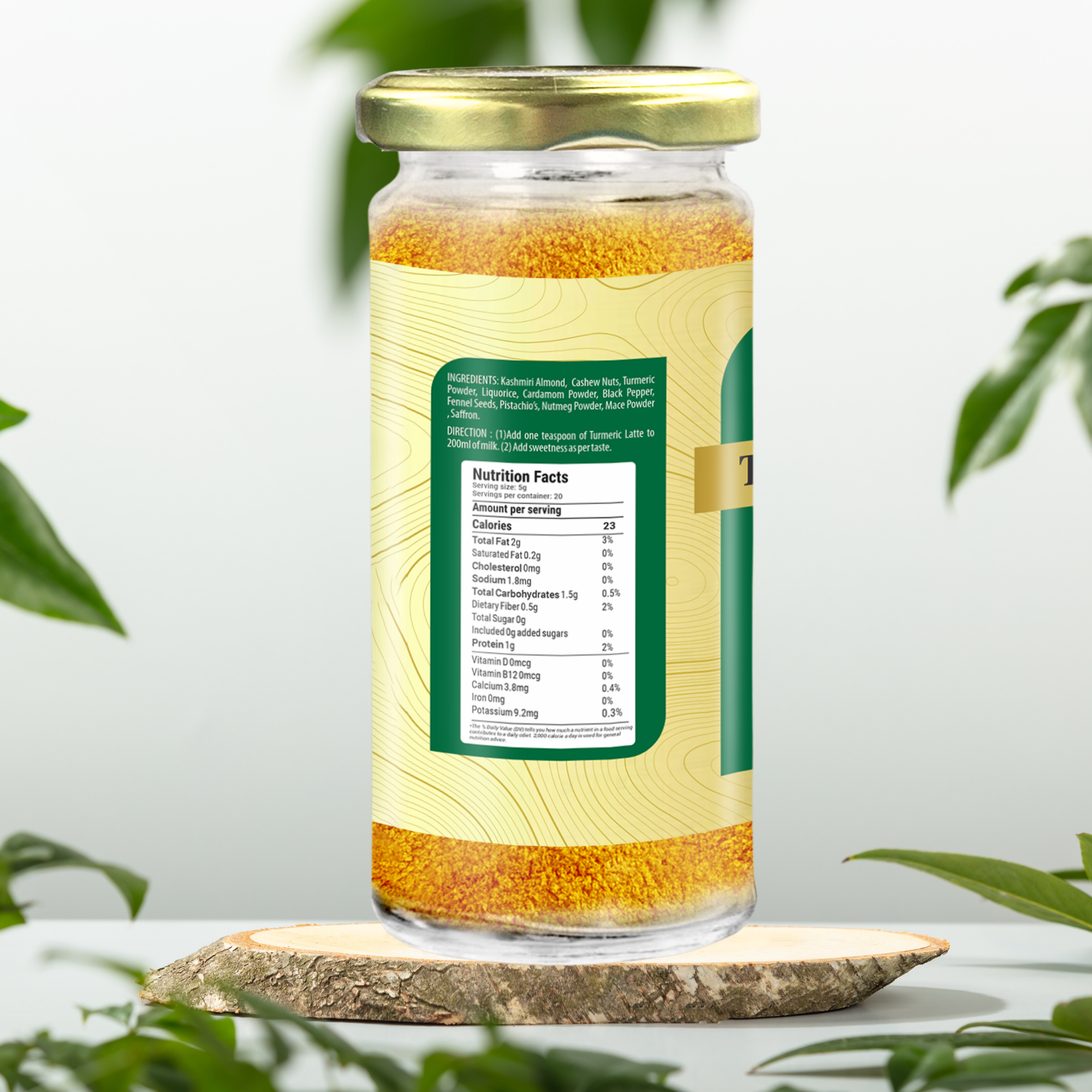 Turmeric Latte 100 gm | Superior Quality Red Turmeric, Mamra Almonds | Multi-functional Drink