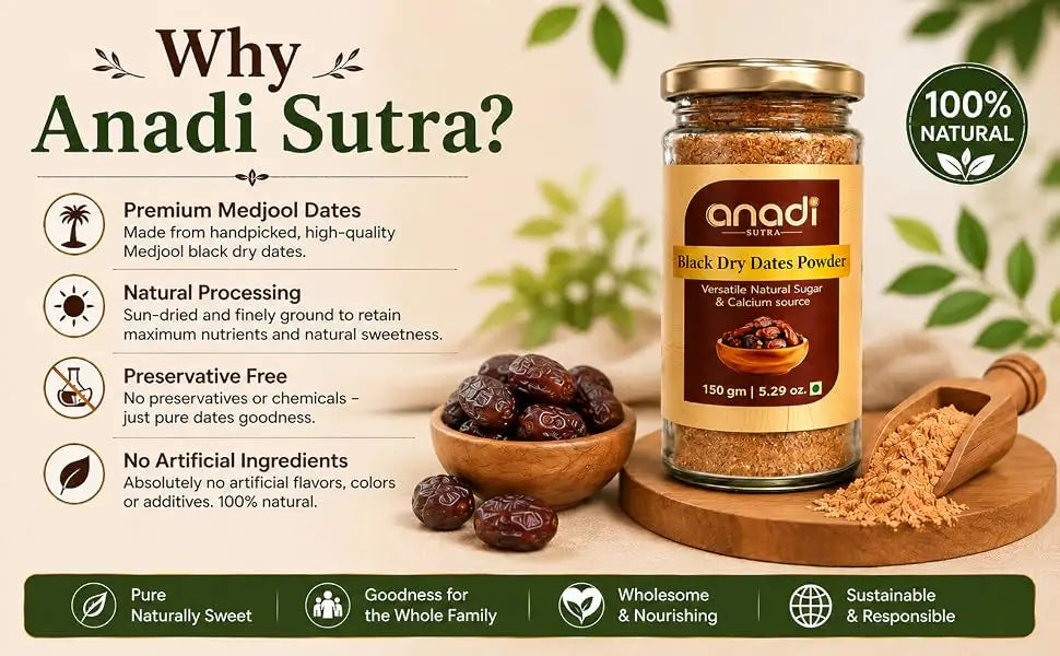Black Dry Dates Powder | 100 gm