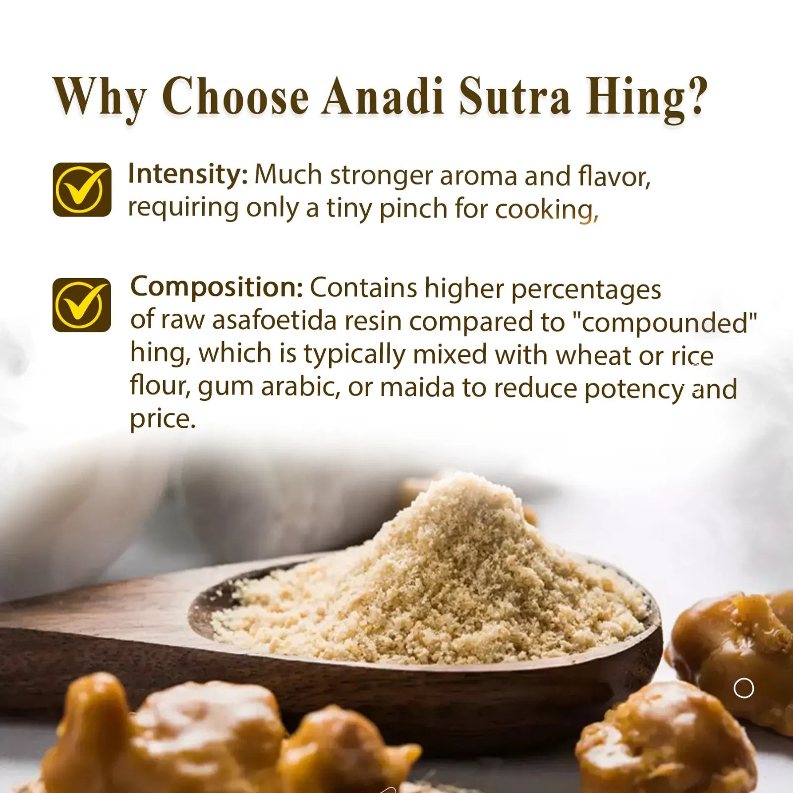 Raw Hing 5 gm, 10 gm | High Potent Afghan Hing / Asafoetida | Perungayam Powder