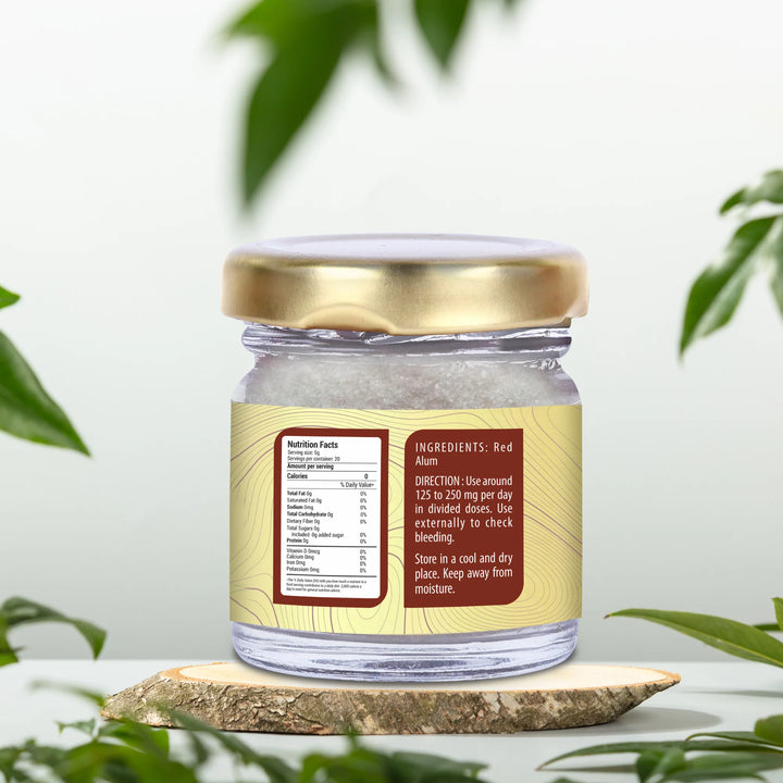 Wonder Crystal Alum 20 gm | Fitkari Powder | Water Purification | Skin Healing & Rejuvenation | Canker Sore Treatment | Pure Phitkari Sphatika